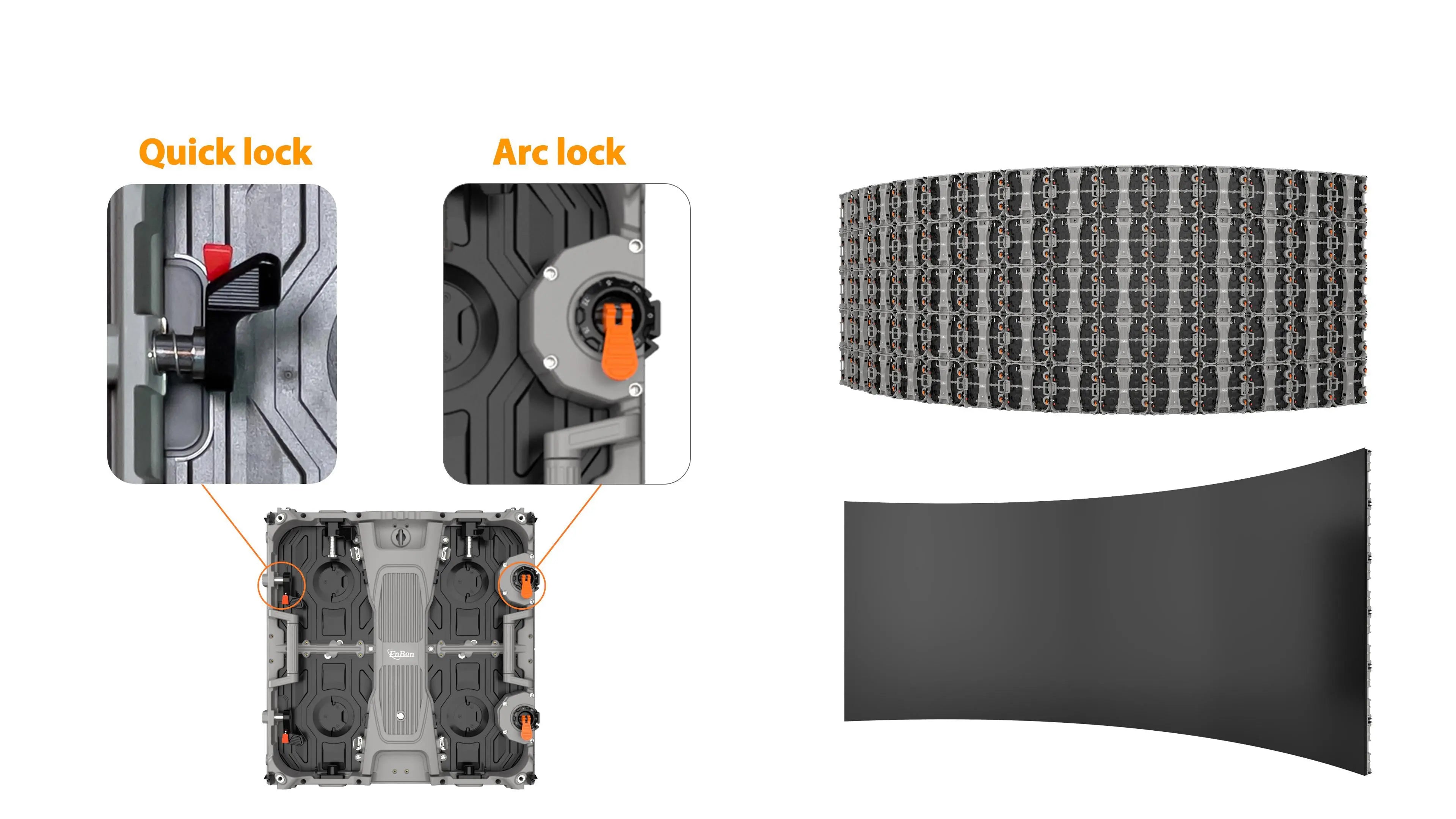 Enbon LED Display Cabinet Parts Internal Components R5 Series (Curve Lock) enbon